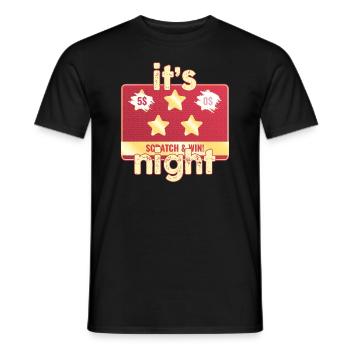 C’est la nuit Scratch And Win - T-shirt homme - noir - Devant - AI Model Male 178 light (178cm)