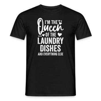 Reine de la lessive, de la vaisselle et de tout le reste - T-shirt homme - noir - Devant - AI Model Male 178 light (178cm)