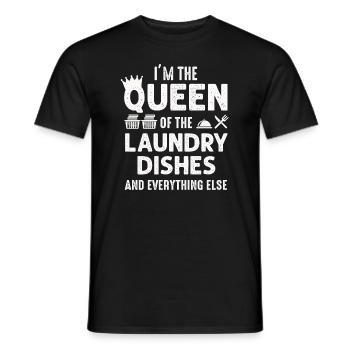 Reine de la lessive, de la vaisselle et de tout le reste - T-shirt homme - noir - Devant - AI Model Male 178 light (178cm)