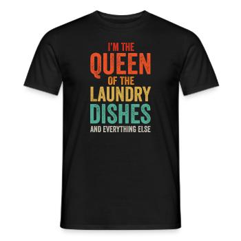 Reine de la lessive, de la vaisselle et de tout le reste - T-shirt homme - noir - Devant - AI Model Male 178 light (178cm)