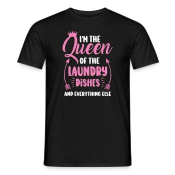Reine de la lessive, de la vaisselle et de tout le reste - T-shirt homme - noir - Devant - AI Model Male 178 light (178cm)