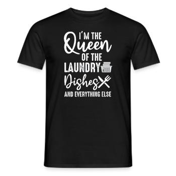 Reine de la lessive, de la vaisselle et de tout le reste - T-shirt homme - noir - Devant - AI Model Male 178 light (178cm)