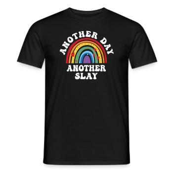 Another Day Another Slay Motivational - Men's T-Shirt - black - Front - AI Model Male 178 light (178cm)