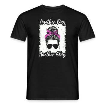 Another Day Another Slay Motivational - Men's T-Shirt - black - Front - AI Model Male 178 light (178cm)