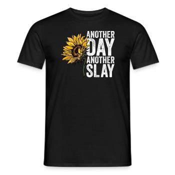 Another Day Another Slay Motivational - Men's T-Shirt - black - Front - AI Model Male 178 light (178cm)