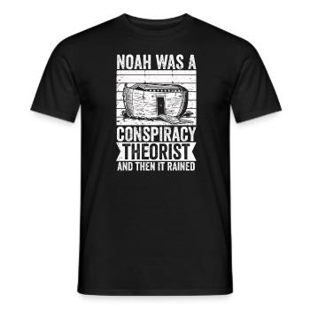 Noé était un théoricien du complot et il pleuvait - T-shirt homme - noir - Devant - AI Model Male 178 light (178cm)