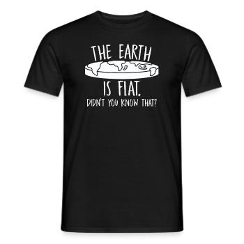 La terre est plate, vous ne le saviez pas ? - T-shirt homme - noir - Devant - AI Model Male 178 light (178cm)