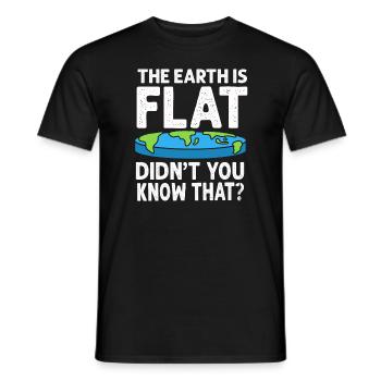 La terre est plate, vous ne le saviez pas ? - T-shirt homme - noir - Devant - AI Model Male 178 light (178cm)