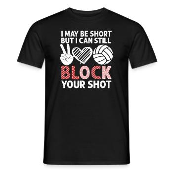 Je peux bloquer votre tir Volleyball de plage - T-shirt homme - noir - Devant - AI Model Male 178 light (178cm)