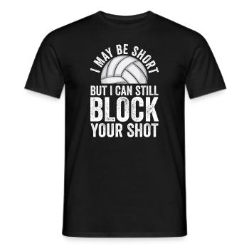 Je peux bloquer votre tir Volleyball de plage - T-shirt homme - noir - Devant - AI Model Male 178 light (178cm)