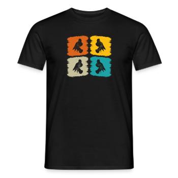Fauconnerie Oiseau Faucon Chasse Fauconnier - T-shirt homme - noir - Devant - AI Model Male 178 light (178cm)