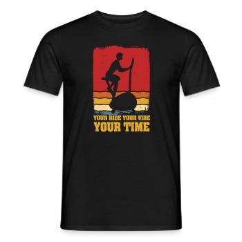 Your Ride Your Vibe Your Time Ergometers - Men's T-Shirt - black - Front - AI Model Male 178 light (178cm)