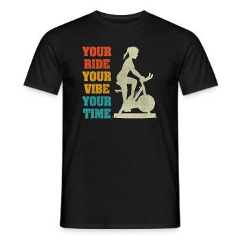 Your Ride Your Vibe Your Time - Men's T-Shirt - black - Front - AI Model Male 178 light (178cm)