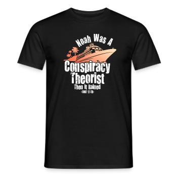 Noé était un théoricien du complot et il pleuvait - T-shirt homme - noir - Devant - AI Model Male 178 light (178cm)