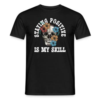 Positiv zu bleiben ist meine Kunst - Männer T-Shirt - Schwarz - Vorne - AI Model Male 178 light (178cm)