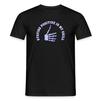 Rester positif est ma compétence - T-shirt homme - noir - Devant - AI Model Male 178 light (178cm)