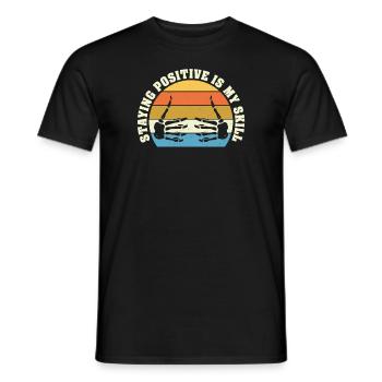 Positiv zu bleiben ist meine Kunst - Männer T-Shirt - Schwarz - Vorne - AI Model Male 178 light (178cm)