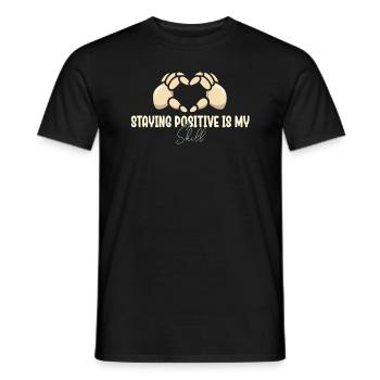 Rester positif est ma compétence - T-shirt homme - noir - Devant - AI Model Male 178 light (178cm)