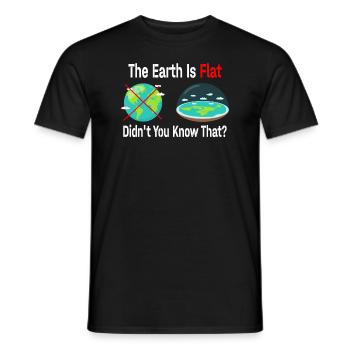 La terre est plate, vous ne le saviez pas ? - T-shirt homme - noir - Devant - AI Model Male 178 light (178cm)