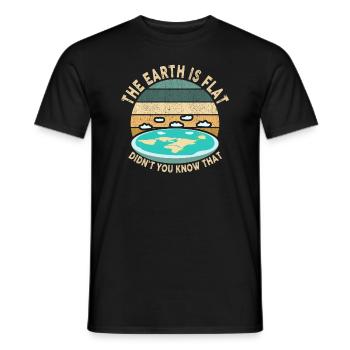 La terre est plate, vous ne le saviez pas ? - T-shirt homme - noir - Devant - AI Model Male 178 light (178cm)