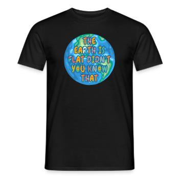 La terre est plate, vous ne le saviez pas ? - T-shirt homme - noir - Devant - AI Model Male 178 light (178cm)
