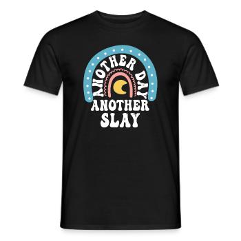 Ein weiterer Tag, ein weiterer Slay Motivierend - Männer T-Shirt - Schwarz - Vorne - AI Model Male 178 light (178cm)