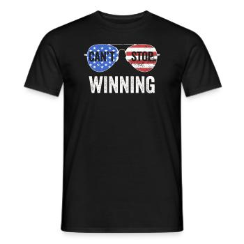 Ich kann nicht aufhören zu gewinnen - Männer T-Shirt - Schwarz - Vorne - AI Model Male 178 light (178cm)
