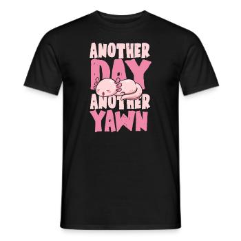 Another Day, Another Yawn - Men's T-Shirt - black - Front - AI Model Male 178 light (178cm)