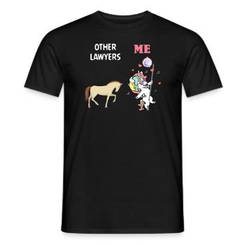 Autres avocats Me Licorne Cheval - T-shirt homme - noir - Devant - AI Model Male 178 light (178cm)