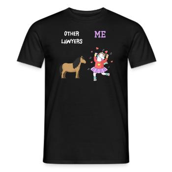 Other Lawyers Me Unicorn Horse - Men's T-Shirt - black - Front - AI Model Male 178 light (178cm)