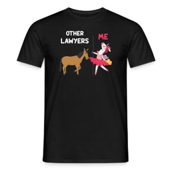 Other Lawyers Me Unicorn Horse - Men's T-Shirt - black - Front - AI Model Male 178 light (178cm)