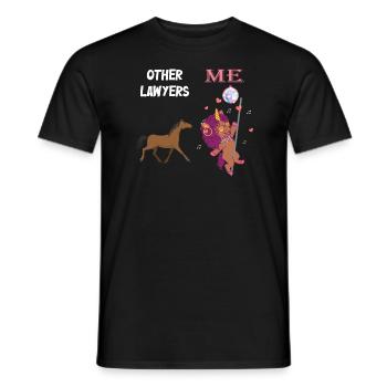 Other Lawyers Me Unicorn Horse - Men's T-Shirt - black - Front - AI Model Male 178 light (178cm)