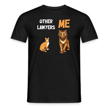 Autres avocats Me Tiger Cat - T-shirt homme - noir - Devant - AI Model Male 178 light (178cm)