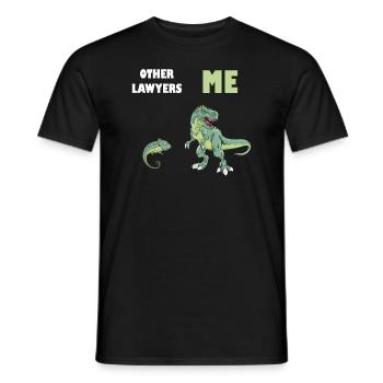 Other Lawyers Me Lizard T-Rex - Men's T-Shirt - black - Front - AI Model Male 178 light (178cm)