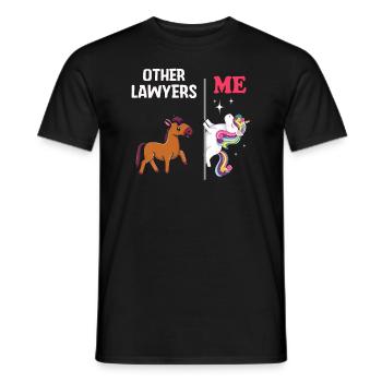 Autres avocats Me Licorne Cheval - T-shirt homme - noir - Devant - AI Model Male 178 light (178cm)