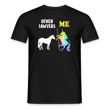 Autres avocats Me Licorne Cheval - T-shirt homme - noir - Devant - AI Model Male 178 light (178cm)
