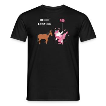 Autres avocats Me Licorne Cheval - T-shirt homme - noir - Devant - AI Model Male 178 light (178cm)