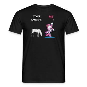 Autres avocats Me Licorne Cheval - T-shirt homme - noir - Devant - AI Model Male 178 light (178cm)