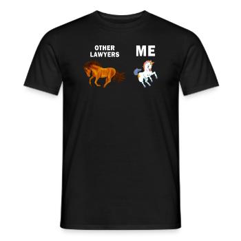 Other Lawyers Me Unicorn Horse - Men's T-Shirt - black - Front - AI Model Male 178 light (178cm)