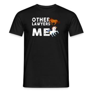 Other Lawyers Me Unicorn Horse - Men's T-Shirt - black - Front - AI Model Male 178 light (178cm)