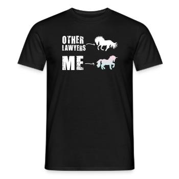 Autres avocats Me Licorne Cheval - T-shirt homme - noir - Devant - AI Model Male 178 light (178cm)
