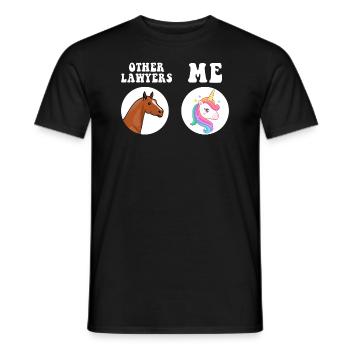 Other Lawyers Me Unicorn Horse - Men's T-Shirt - black - Front - AI Model Male 178 light (178cm)
