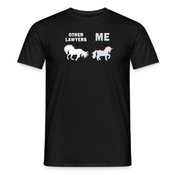 Autres avocats Me Licorne Cheval - T-shirt homme - noir - Devant - AI Model Male 178 light (178cm)