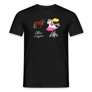 Autres avocats Me Licorne Cheval - T-shirt homme - noir - Devant - AI Model Male 178 light (178cm)