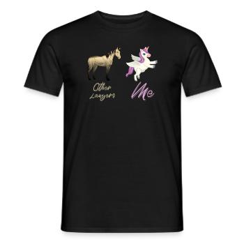Autres avocats Me Licorne Cheval - T-shirt homme - noir - Devant - AI Model Male 178 light (178cm)