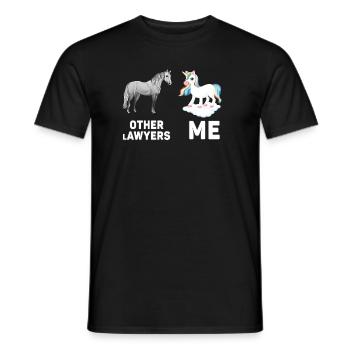 Autres avocats Me Licorne Cheval - T-shirt homme - noir - Devant - AI Model Male 178 light (178cm)