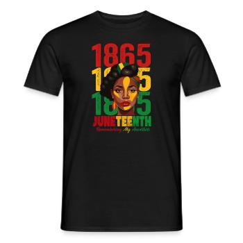 Juneteenth 1865 Gedenken an meine Vorfahren - Männer T-Shirt - Schwarz - Vorne - AI Model Male 178 light (178cm)