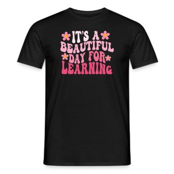 Es ist ein schöner Tag zum Lernen - Männer T-Shirt - Schwarz - Vorne - AI Model Male 178 light (178cm)