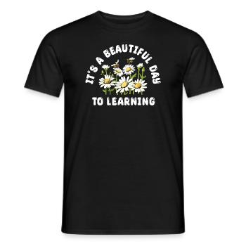 Es ist ein schöner Tag zum Lernen - Männer T-Shirt - Schwarz - Vorne - AI Model Male 178 light (178cm)