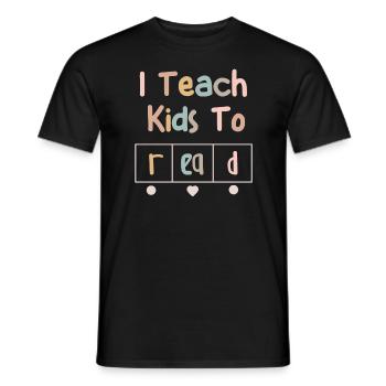 J’apprends aux enfants à lire les professeurs de sciences Lecture - T-shirt homme - noir - Devant - AI Model Male 178 light (178cm)